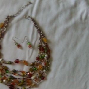 Necklace and earrings